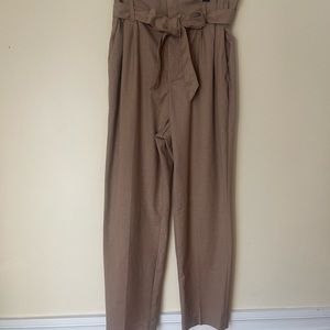 H&M wide cut, high-waisted, zip fly and wide tie belt.